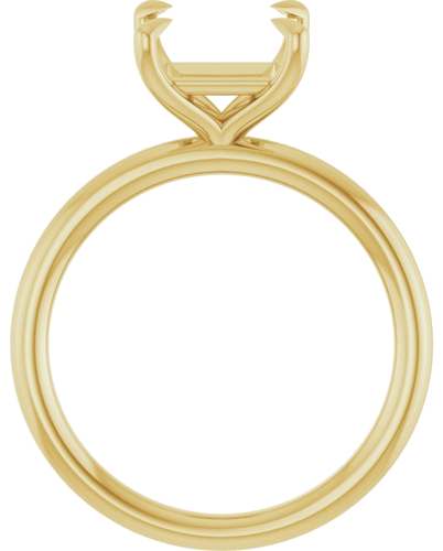Sužadėtuvių Žiedas „Claw-Prong Solitaire“ 14k yellow gold Square 7mm (2)