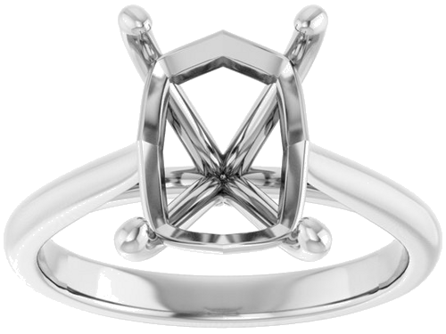 Sužadėtuvių Žiedas „Solitaire“ 10k white gold Emerald 10mm x 8mm (3)