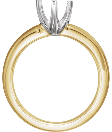 Sužadėtuvių Žiedas „Solitaire“ 585 Baltojo Ir Geltonojo Aukso Round 7.8mm (2)