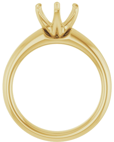 14K Yellow 8 mm Round Engagement Ring Mounting (2)