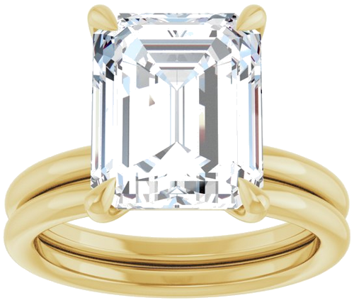 Sužadėtuvių Žiedas „Claw-Prong Solitaire“ 18k yellow gold Emerald 11mm x 9mm (8)