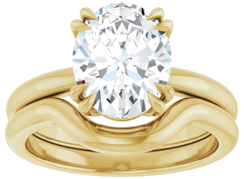 14K Yellow 10x8 mm Oval Solitaire Engagement Ring Mounting (8)