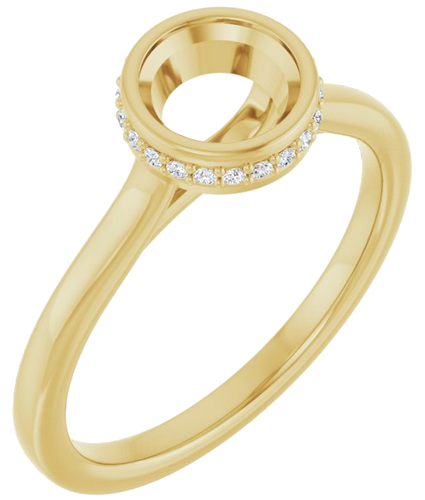Sužadėtuvių Žiedas „Hidden Halo-Style“ 14k yellow gold Round 6mm (1)