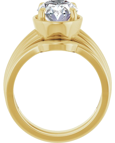 Sužadėtuvių Žiedas „Solitaire Vintage-Inspired“ 14k yellow gold Oval 8mm x 6mm (13)