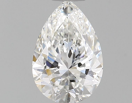 0.5 carat F-VVS2 Natūralus Pear Deimantas (1)