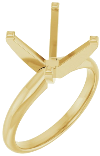 Sužadėtuvių Žiedas „Solitaire“ 14k yellow gold Square 8mm (1)