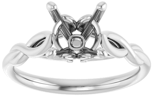 Sužadėtuvių Žiedas „Solitaire“ 585 Baltojo Aukso Round 8mm (3)