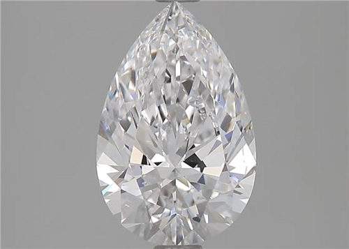1.7 carat D-SI1 Natūralus Pear Deimantas (1)