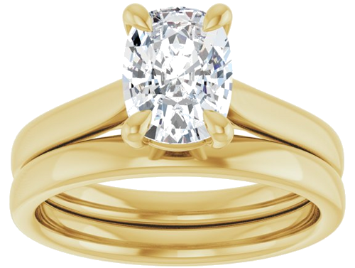Sužadėtuvių Žiedas „Claw-Prong Solitaire“ 14k yellow gold Elongated Cushion 8mm x 6mm (8)
