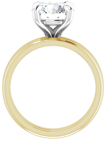 Sužadėtuvių Žiedas „Solitaire“ 18k yellow/white gold Round 8.8mm (7)