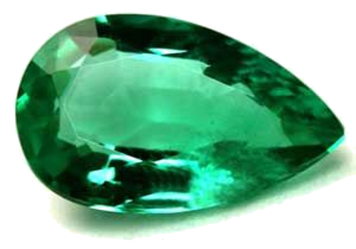 0.69 carat GREEN Pear Smaragdas (1)