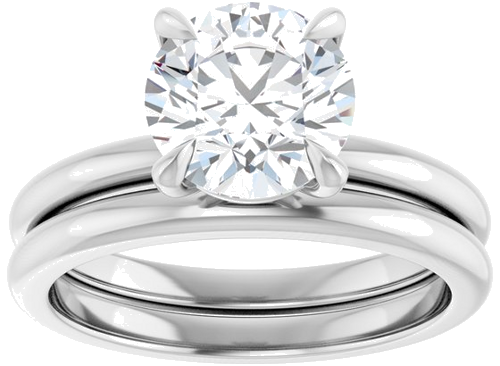 Sužadėtuvių Žiedas „Claw-Prong“ 950 Platinos Round 8mm (8)