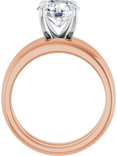 Sužadėtuvių Žiedas „Claw-Prong Solitaire“ 14k rose/white gold Round 8mm (7)