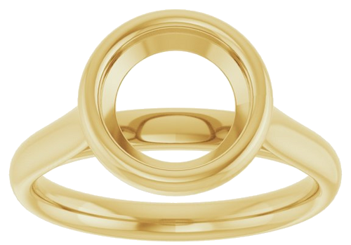 14K Yellow 8.2 mm Round Solitaire Engagement Ring Mounting (3)