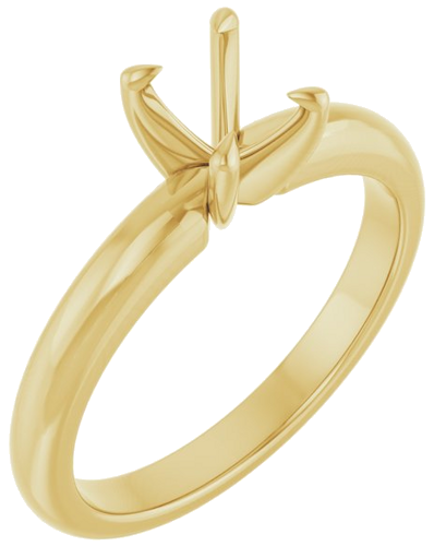 Sužadėtuvių Žiedas „Solitaire“ 585 Geltonojo Aukso Oval 7mm x 5mm (1)