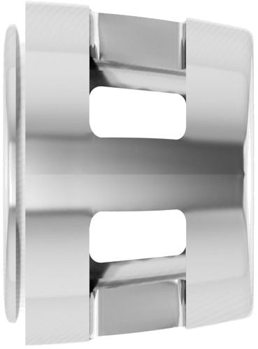 14K White 4.1 mm Round Slide Pendant Mounting (3)