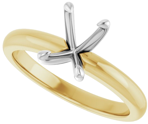 Sužadėtuvių Žiedas „Solitaire“ 585 Baltojo Ir Geltonojo Aukso Emerald 7mm x 5mm (5)