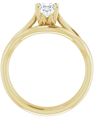 Sužadėtuvių Žiedas „Solitaire“ 585 Geltonojo Aukso Oval 7mm x 5mm (7)