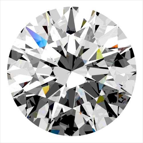 0.5 carat I-VS1 Excellent cut Natūralus Round Deimantas (1)
