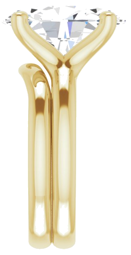 Sužadėtuvių Žiedas „Solitaire“ 14k yellow gold Oval 14mm x 10mm (9)