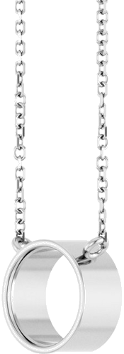 Pakabukas „Bezel-Set Solitaire“ 14k white gold Round 8mm (2)