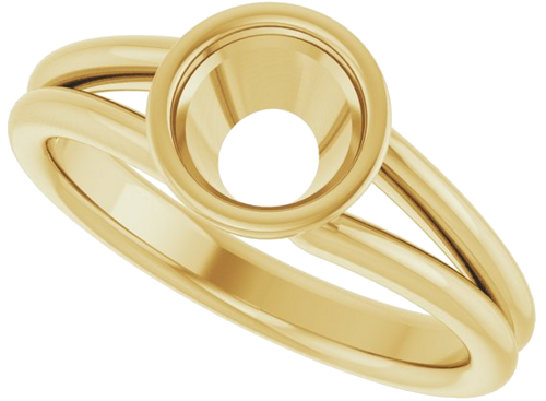 Sužadėtuvių Žiedas „Bezel-Set Solitaire“ 10k yellow gold Round 6.5mm (5)