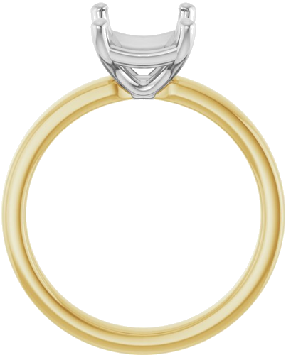 Sužadėtuvių Žiedas „Solitaire“ 14k yellow/white gold Emerald 9mm x 7mm (2)