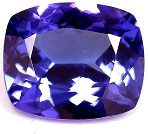 3.75 carat BLUE Cushion Tanzanite (1)