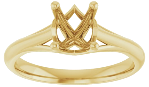 Sužadėtuvių Žiedas „Solitaire“ 585 Geltonojo Aukso Oval 8mm x 6mm (3)