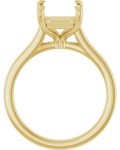 Sužadėtuvių Žiedas „Claw-Prong“ 14k yellow gold Emerald 10mm x 8mm (2)