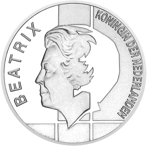 10 гульденов Беатрикс Бенилюкс юбилей 1994 Нидерланды серебряная монета (2)