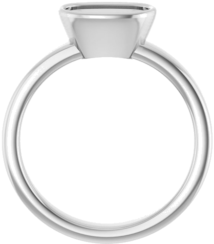 Sužadėtuvių Žiedas „Bezel-Set Solitaire“ 950 Platinos Elongated Cushion 8.5mm x 6.5mm (2)