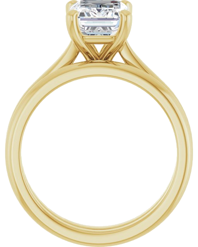 Sužadėtuvių Žiedas 14k yellow gold Emerald 8.5mm x 6.5mm (7)