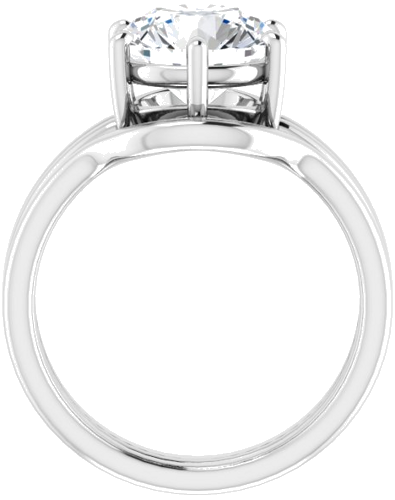 Sužadėtuvių Žiedas „Solitaire“ 18k white gold Round 9mm (7)