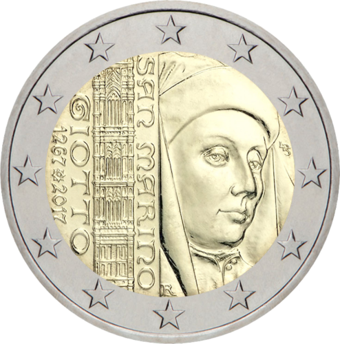 2017 Sanmarīno Džoto 2 eiro monēta (3)