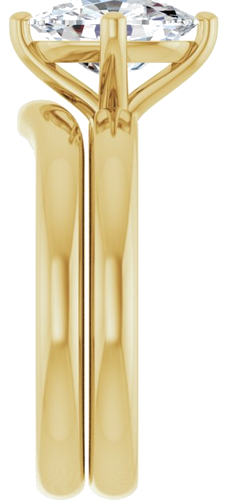 Sužadėtuvių Žiedas 14k yellow gold Elongated Cushion 9mm x 7mm (9)