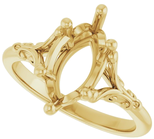 Sužadėtuvių Žiedas „Solitaire“ 14k yellow gold Marquise 12mm x 6mm (5)
