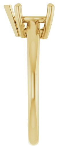 Sužadėtuvių Žiedas „V-End Prong“ 10k yellow gold Heart 8mm (4)