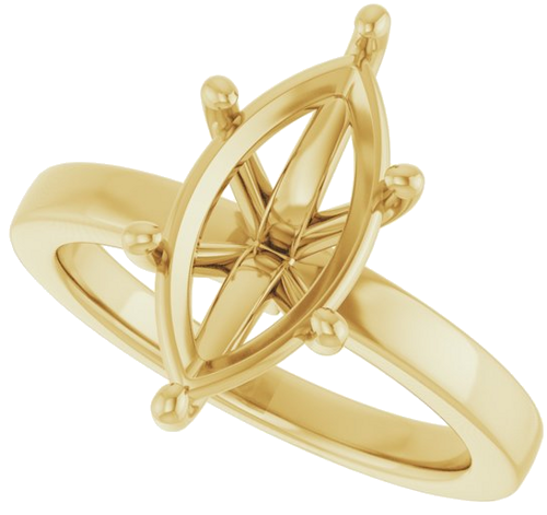 Sužadėtuvių Žiedas „Solitaire“ 14k yellow gold Marquise 14mm x 7mm (5)