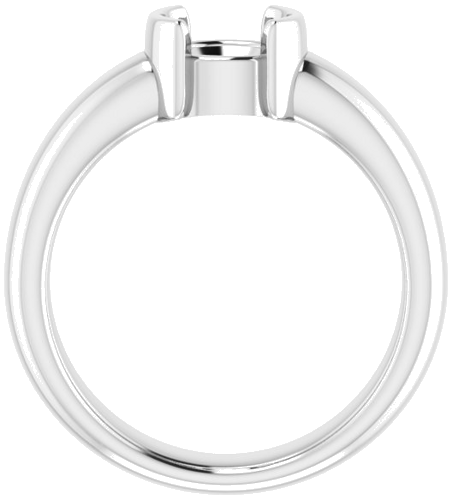 Sužadėtuvių Žiedas „Half Bezel Solitaire“ 585 Baltojo Aukso Round 6.5mm (2)