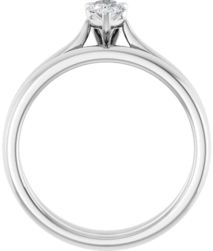 Sužadėtuvių Žiedas „Solitaire“ 417 Baltojo Aukso Pear Shape 6mm x 4mm (7)