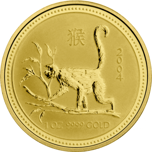 1 oz Год Обезьяны 2004 (Lunar I) Австралия золотая монета (1)