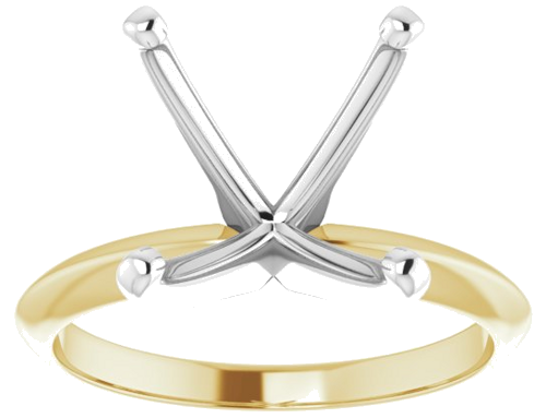 Sužadėtuvių Žiedas „Light Solitaire“ 585 Baltojo Ir Geltonojo Aukso Round 11mm x 11.4mm (3)