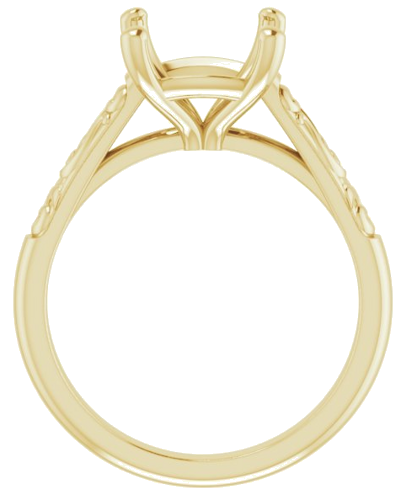 Sužadėtuvių Žiedas „Solitaire“ 585 Geltonojo Aukso Cushion 9mm (2)