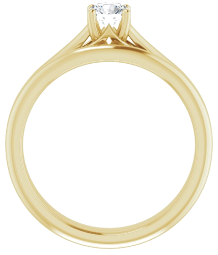 14K Yellow 4.4 mm Round Solitaire Engagement Ring Mounting (7)