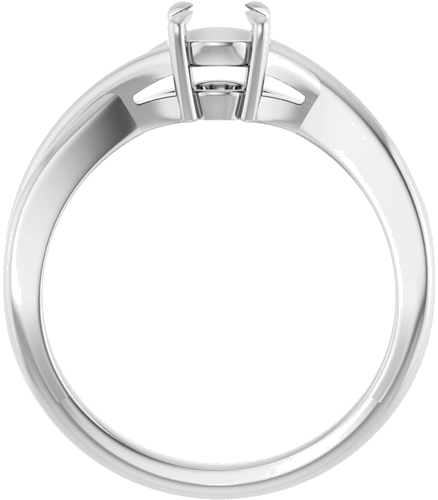 Sužadėtuvių Žiedas „Claw-Prong Solitaire“ 14k white gold Round 5.2mm (2)