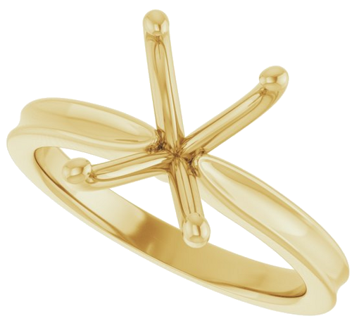 Sužadėtuvių Žiedas 14k yellow gold Emerald 9mm x 7mm (5)