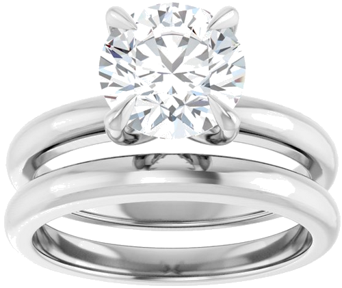 Sužadėtuvių Žiedas „Claw-Prong Solitaire“ 950 Platinos Round 8mm (8)