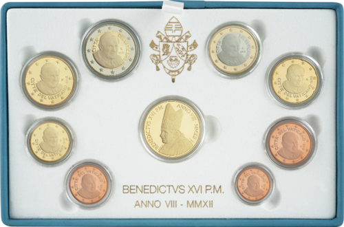 2012 Vatican City Pope Benedict XVI Proof Euro Coin Set with 50 euro gold coin (1)