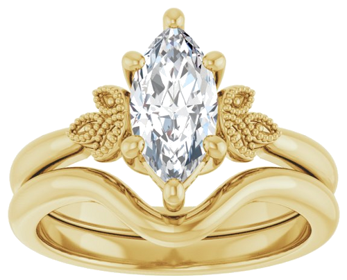 Sužadėtuvių Žiedas „Solitaire“ 14k yellow gold Marquise 10mm x 5mm (8)